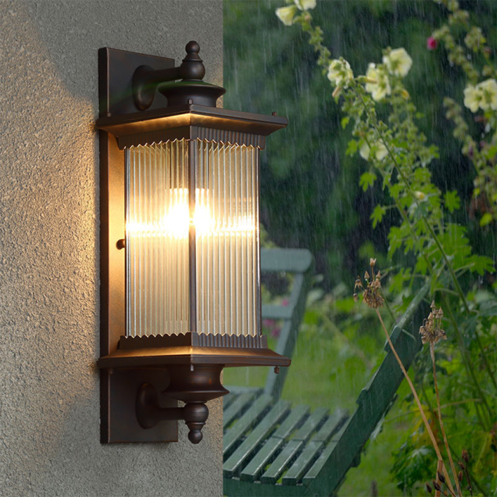 Lumolantern – Lampada da esterno vintage nera per muro