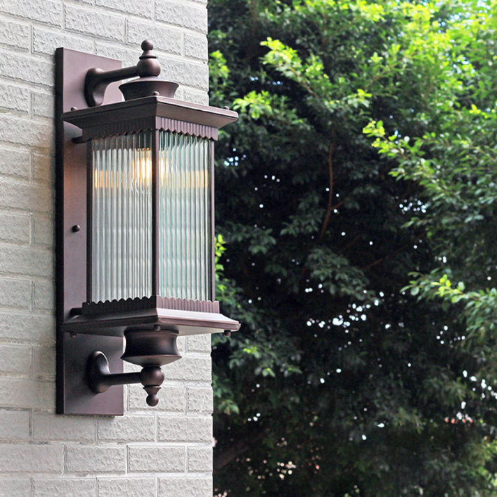 Lumolantern – Lampada da esterno vintage nera per muro