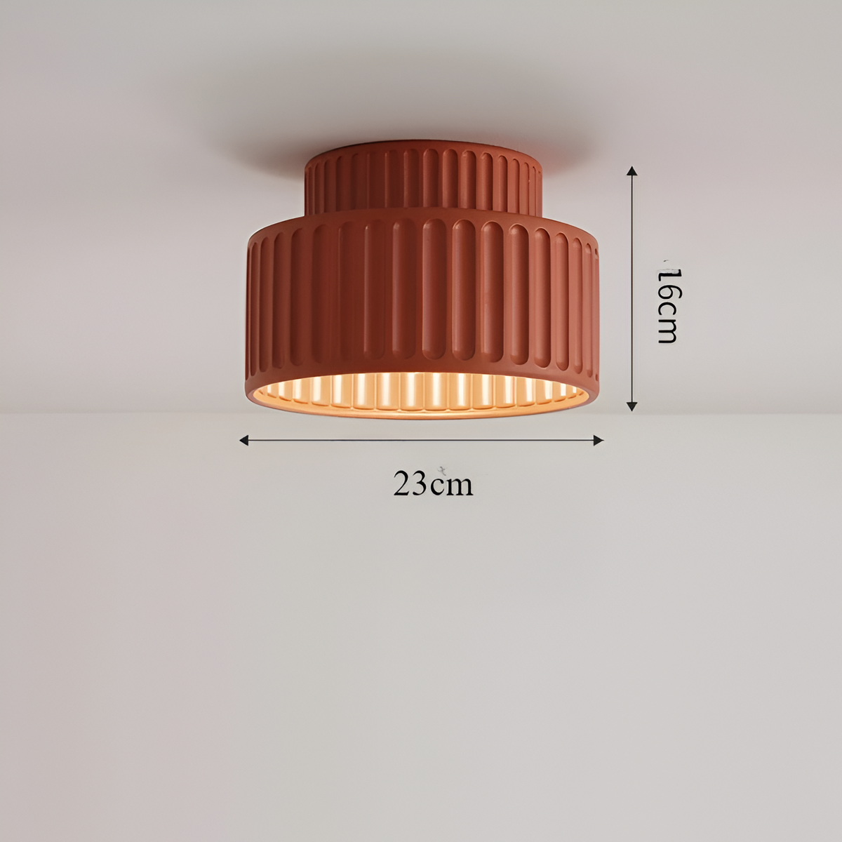 Lumora – Gele retro plafondlamp met moderne touch