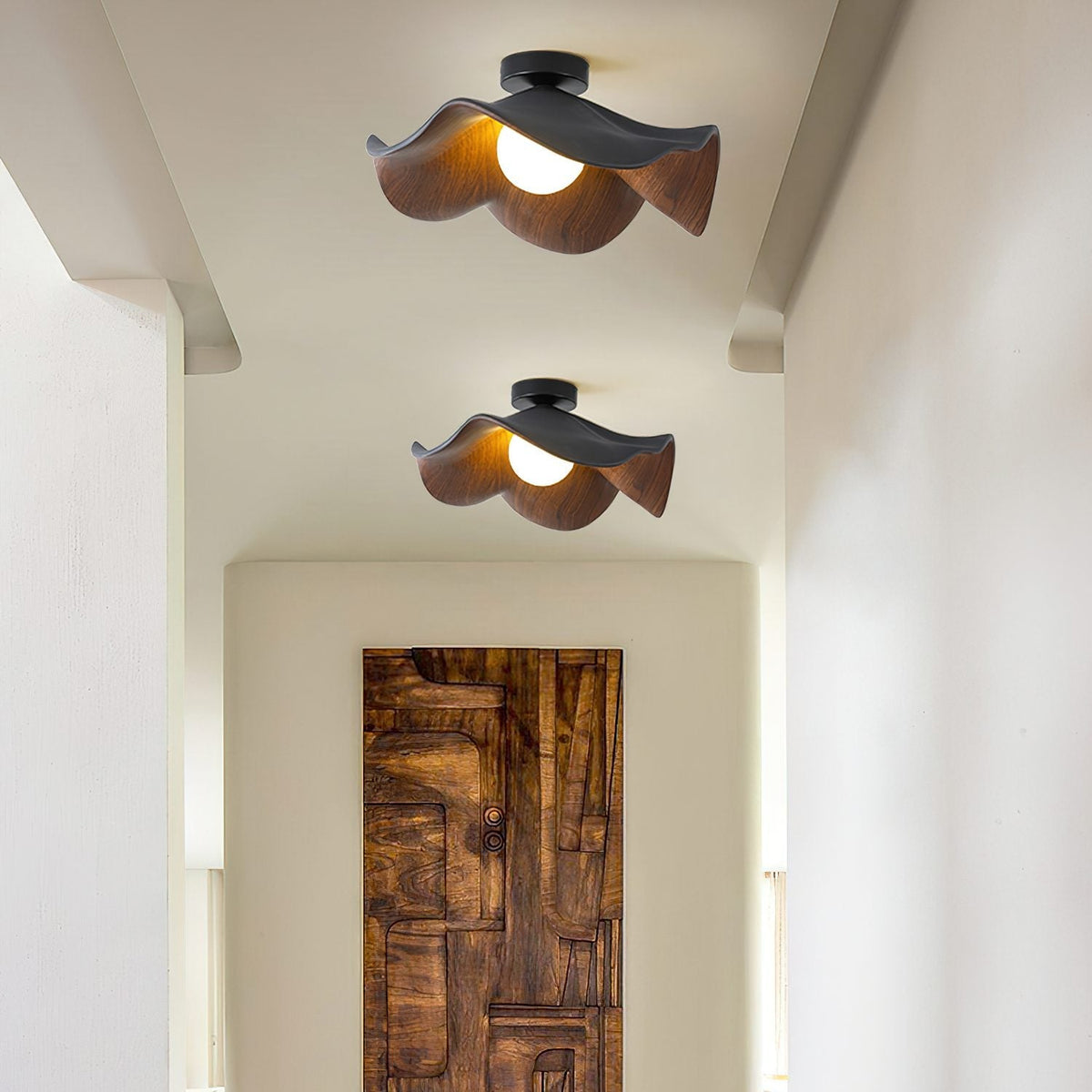 Lumora – Lampada da soffitto in legno con tocco scandinavo