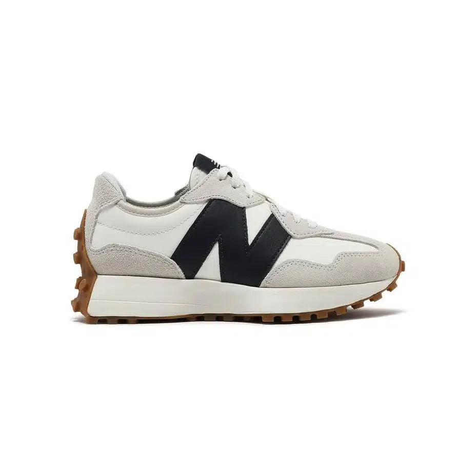 New Balance 327 sneakers casual retrò da uomo in bianco e nero