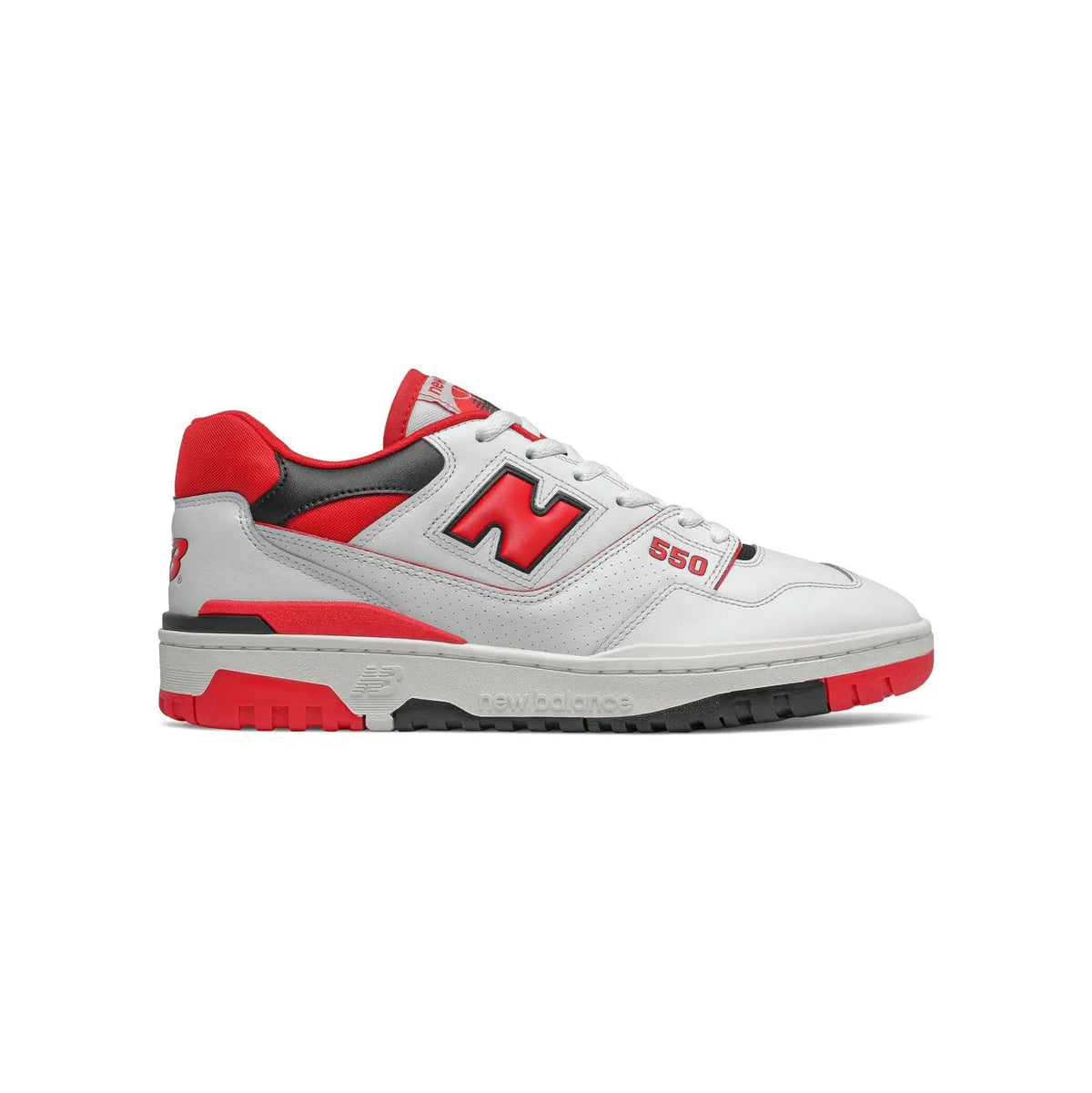 New Balance 550 Scarpe da basket retrò da uomo – bianco, rosso e nero