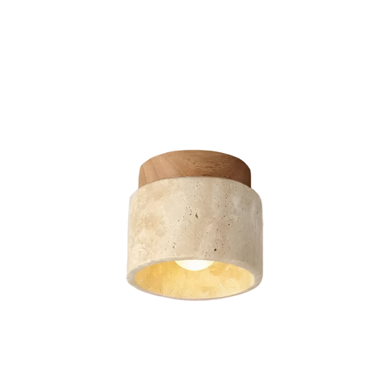 Éclatpierre - Lampadario Incassato in Travertino di Lusso