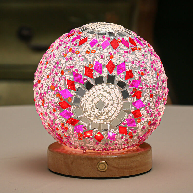 Solara – Lampada da tavolo bohemien moderna con connessione USB