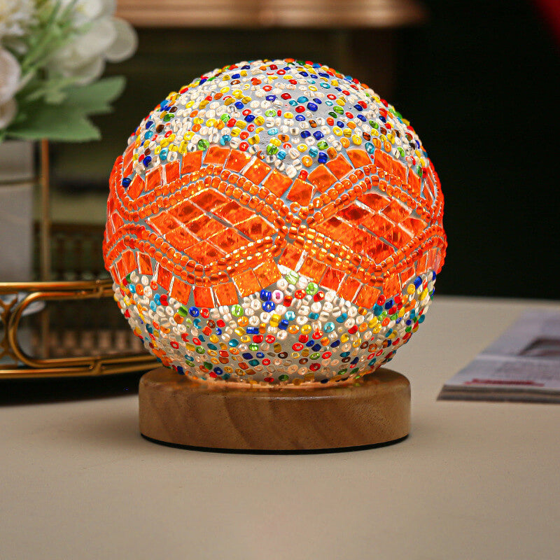 Solara – Lampada da tavolo bohemien moderna con connessione USB