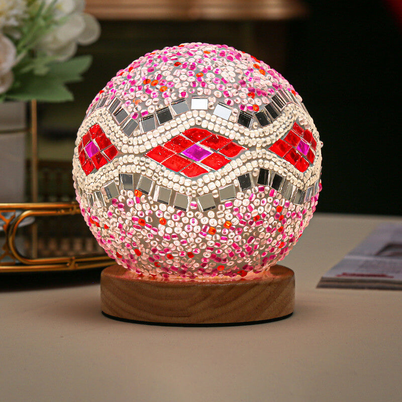 Solara – Lampada da tavolo bohemien moderna con connessione USB
