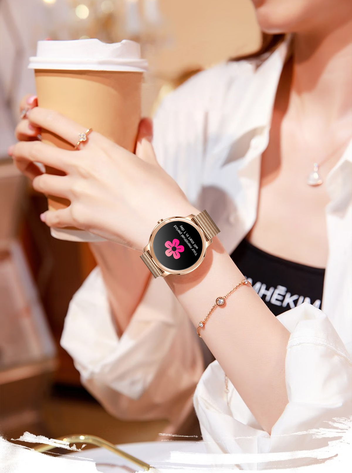Zaria – Trendy Smartwatch voor Dames met Fitnessfuncties