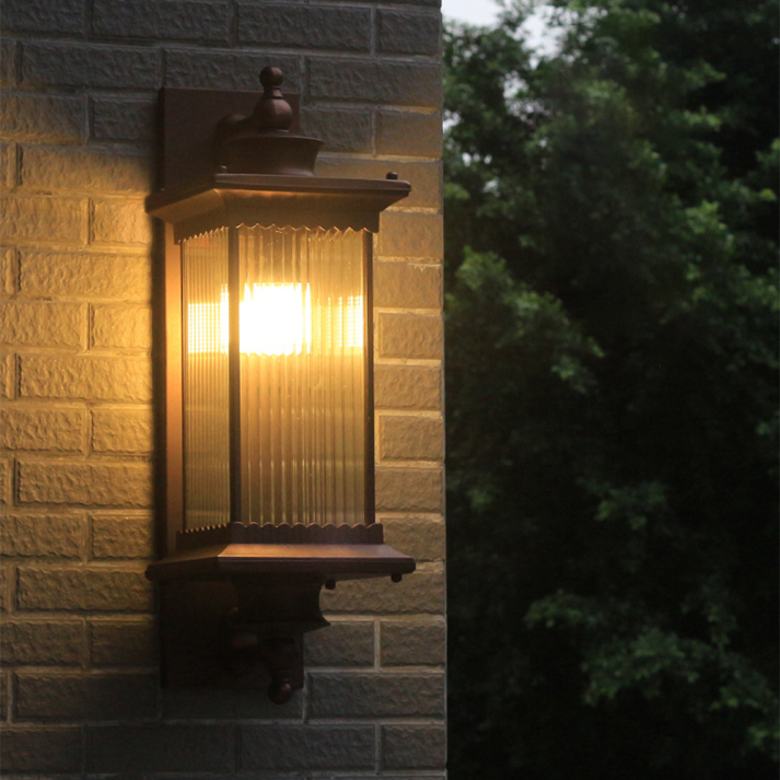 Lumolantern – Lampada da esterno vintage nera per muro