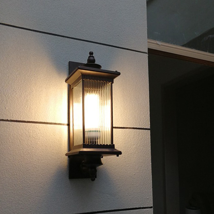 Lumolantern – Lampada da esterno vintage nera per muro