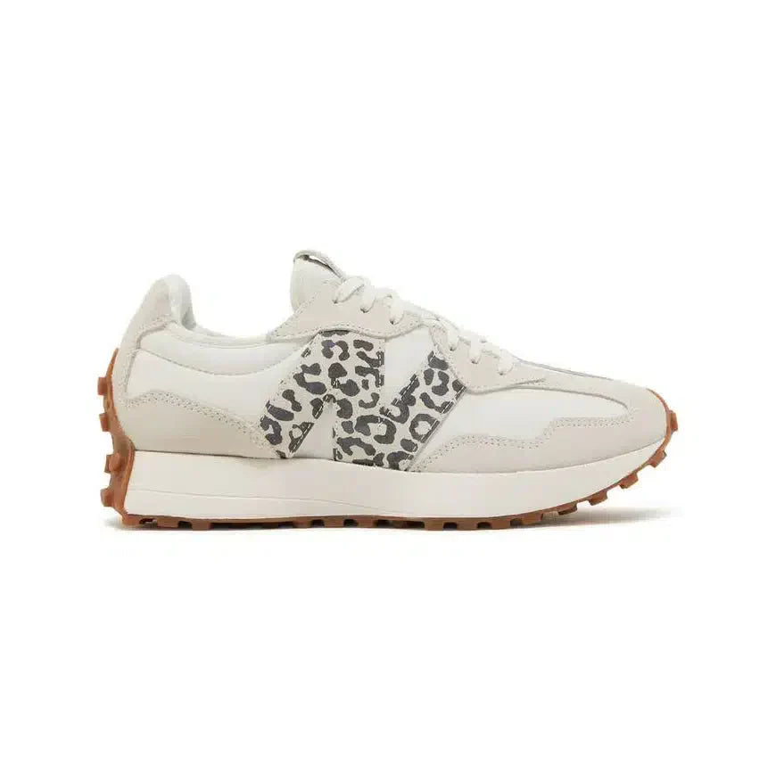 New Balance 327 scarpe da donna, beige con stampa leopardata – alla moda e casual