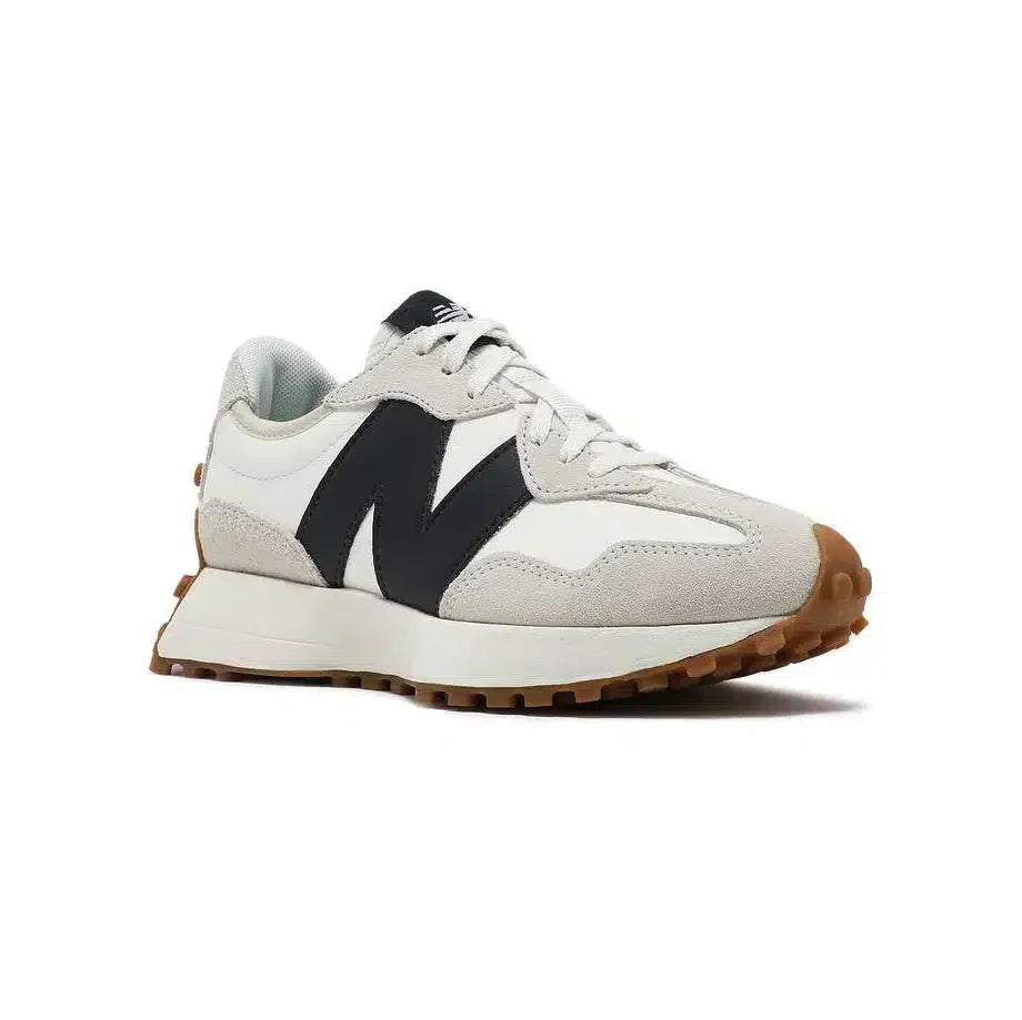 New Balance 327 sneakers casual retrò da uomo in bianco e nero