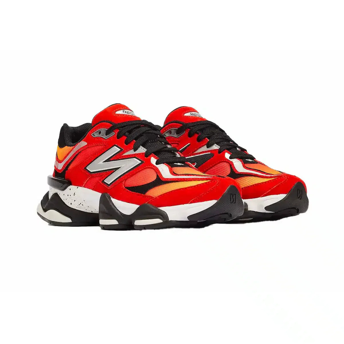 New Balance 9060 sneakers da uomo, rosso, giallo e nero – stile futuristico moderno