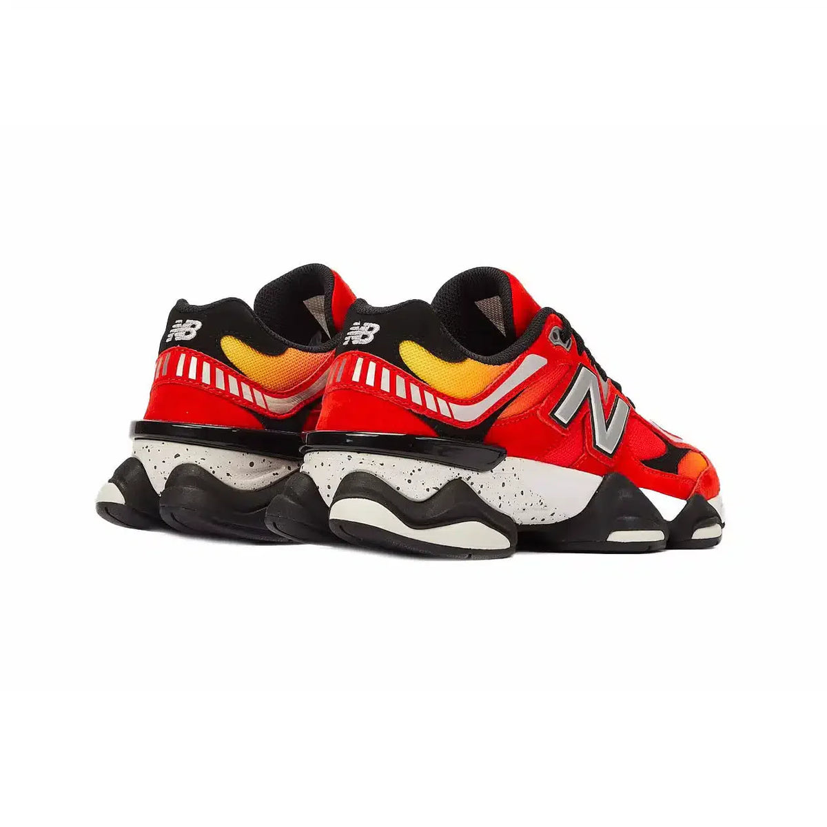 New Balance 9060 sneakers da uomo, rosso, giallo e nero – stile futuristico moderno