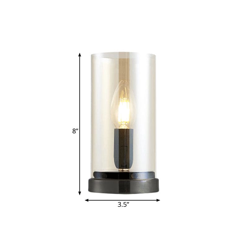 Gloeieva - Zwarte Glazen Tafellamp