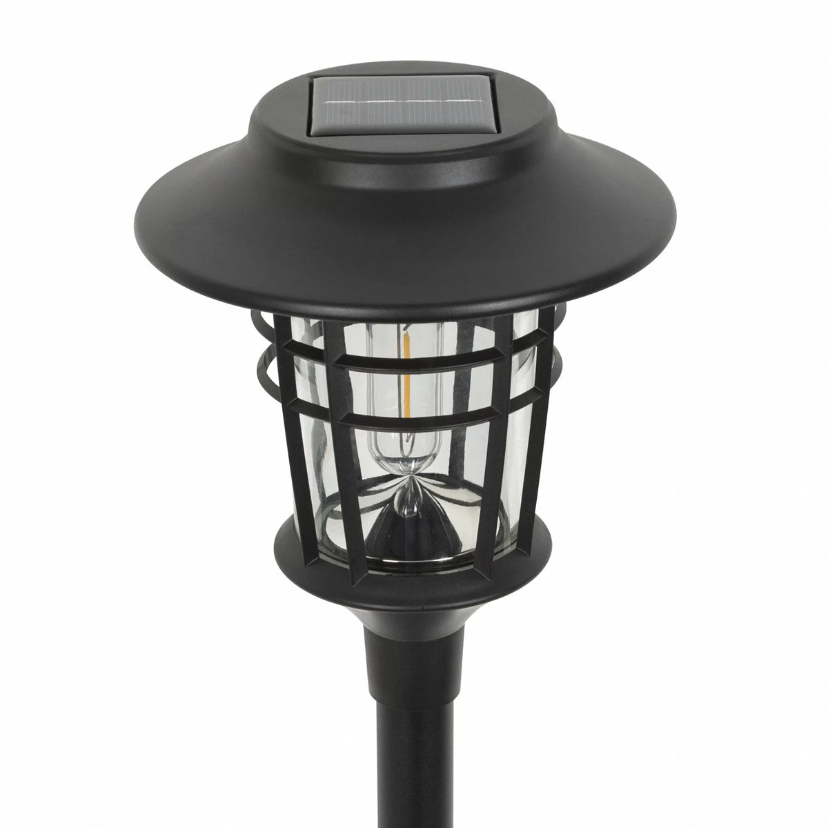 Set van 6 solar buitenlampen met realistisch vlammeneffect.