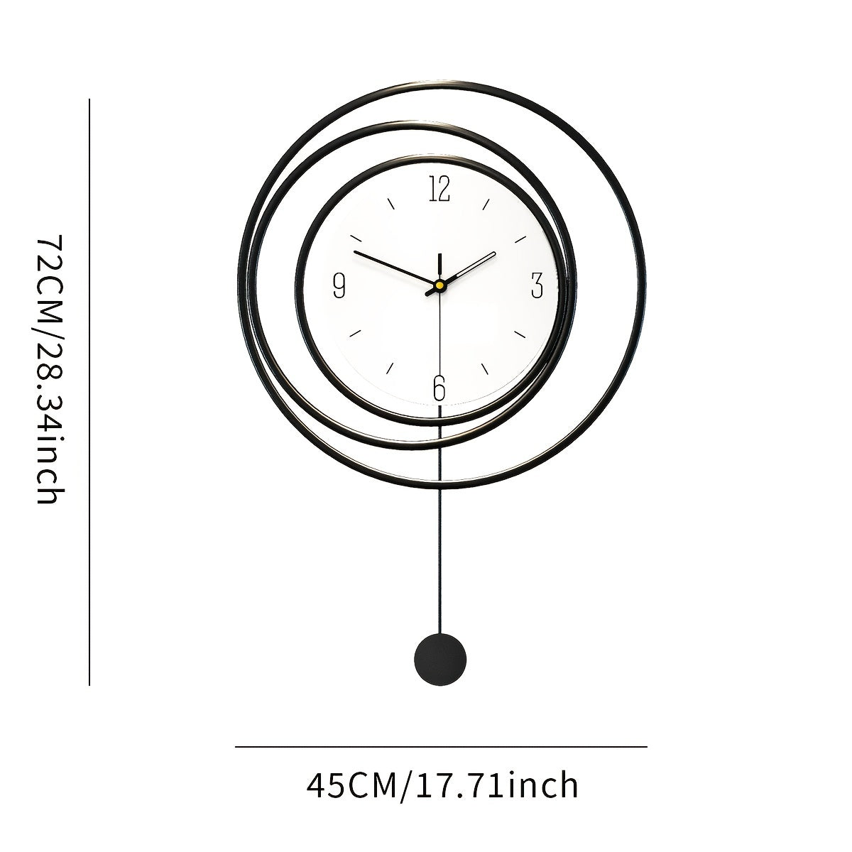 Varos – Grande orologio da parete metallico minimalista