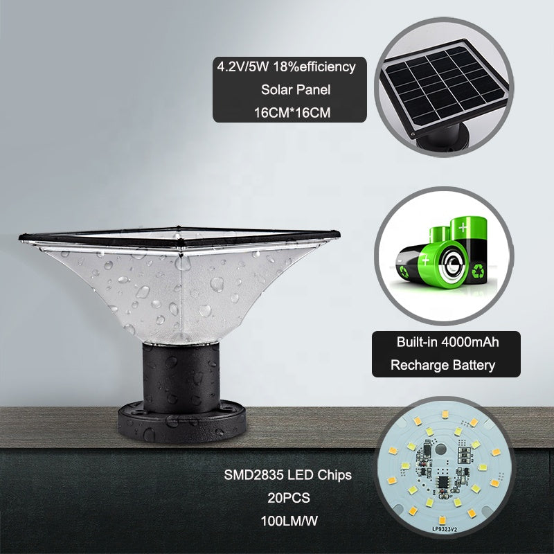 Vivora – Lampada solare da esterno moderna per un giardino accogliente