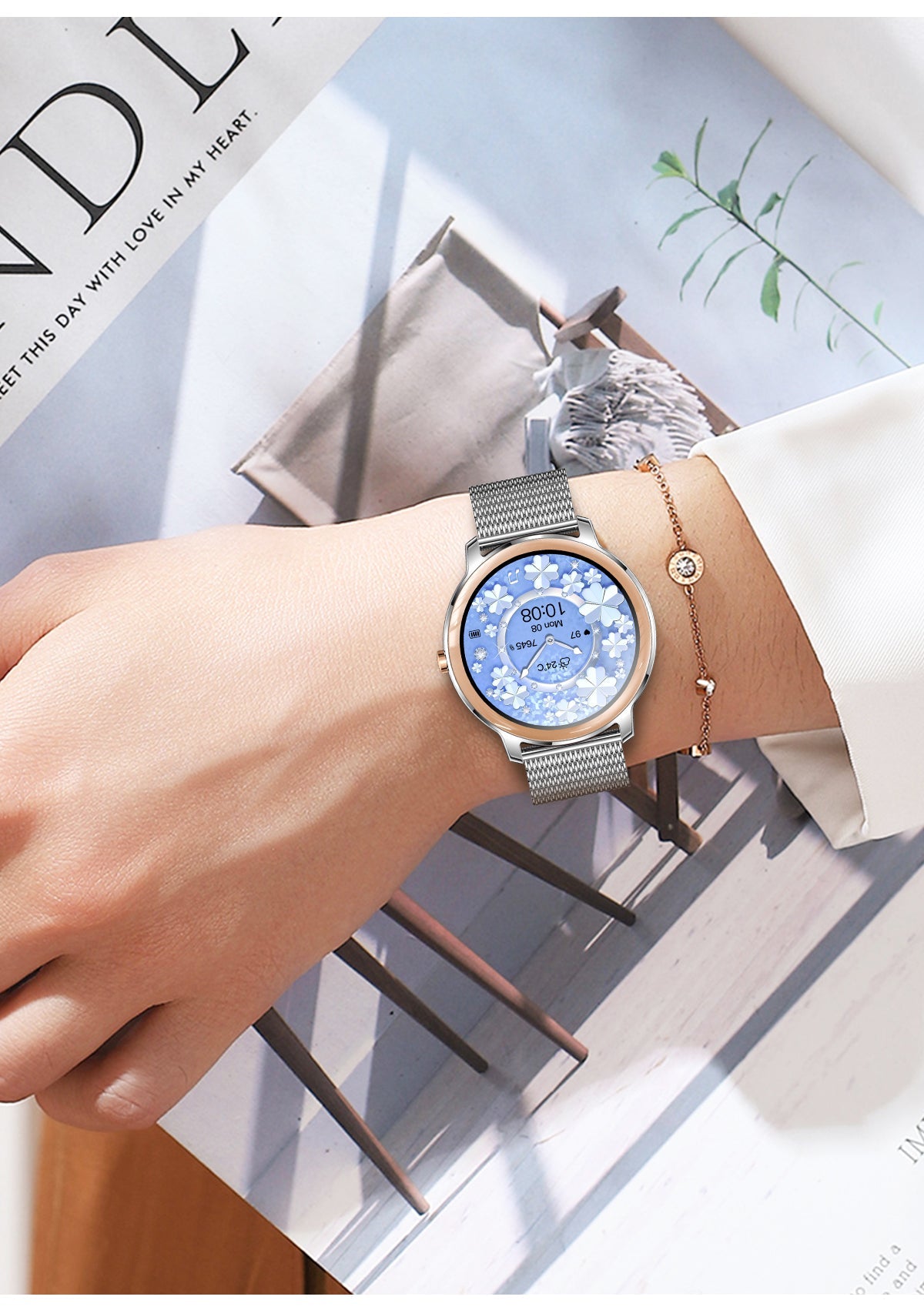 Zaria – Trendy Smartwatch voor Dames met Fitnessfuncties
