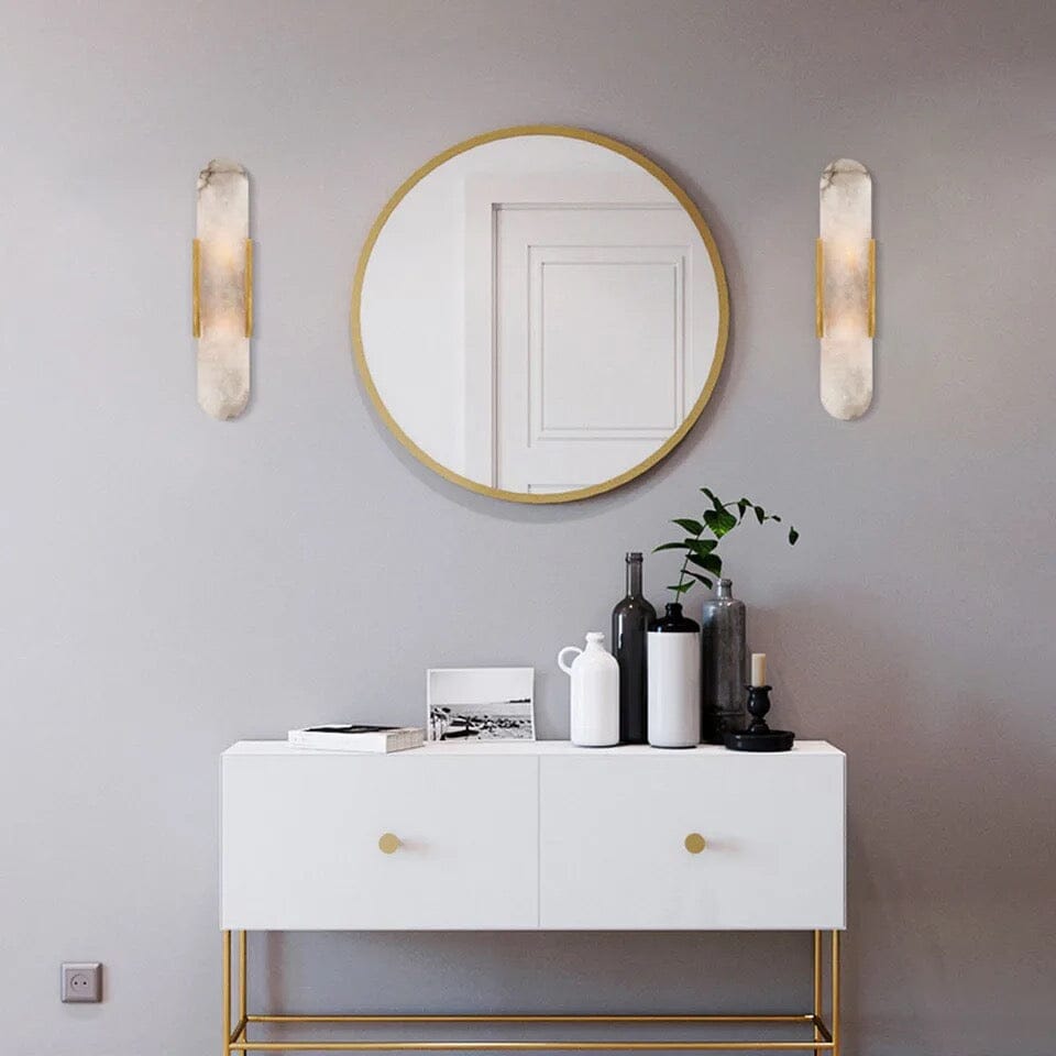 Elara - Eigentijdse wandlamp in natuurlijk marmer